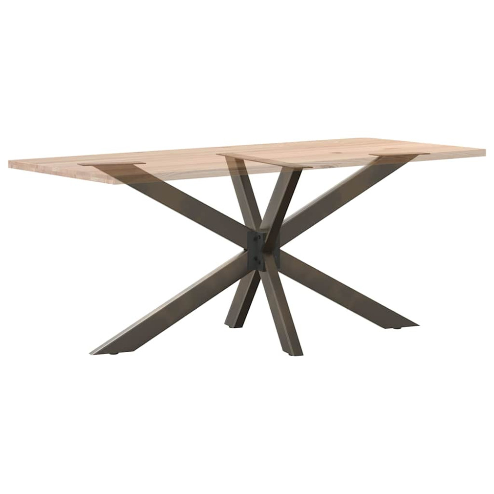 Produktbild för Matbordsben spindelformad svart 150x78x(72-73) cm stål