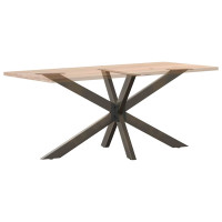 Produktbild för Matbordsben spindelformad svart 150x78x(72-73) cm stål