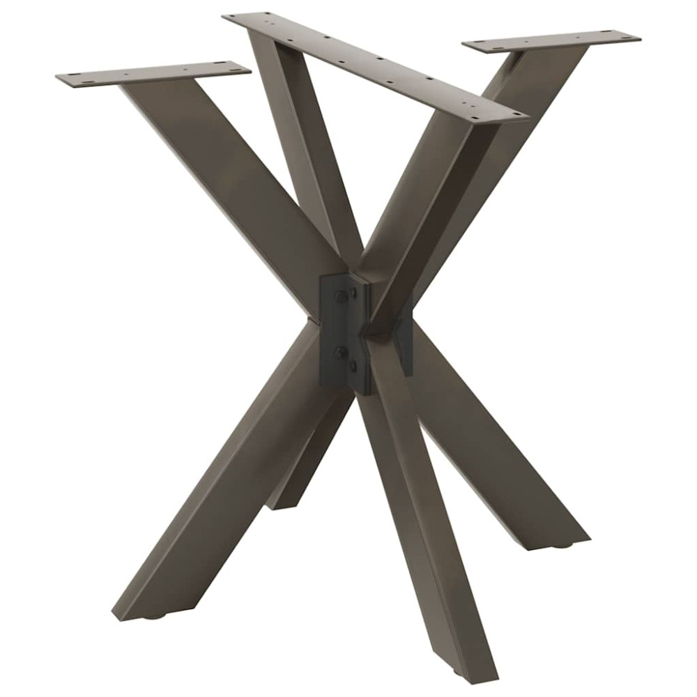 Produktbild för Matbordsben spindelformad svart 85x85x(72-73) cm stål