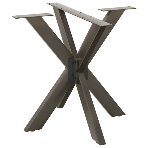 vidaXL Matbordsben spindelformad svart 85x85x(72-73) cm stål