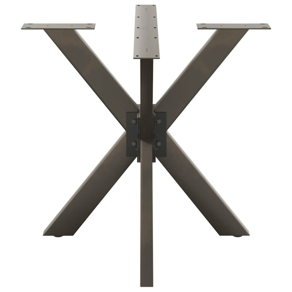 Produktbild för Matbordsben spindelformad svart 85x85x(72-73) cm stål