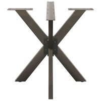 Produktbild för Matbordsben spindelformad svart 85x85x(72-73) cm stål