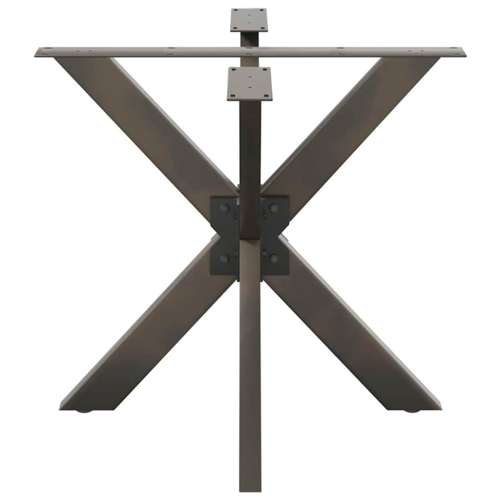 Produktbild för Matbordsben spindelformad svart 85x85x(72-73) cm stål