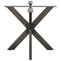 Produktbild för Matbordsben spindelformad svart 85x85x(72-73) cm stål