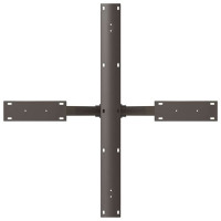 Produktbild för Matbordsben spindelformad svart 85x85x(72-73) cm stål