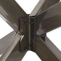 Produktbild för Matbordsben spindelformad svart 85x85x(72-73) cm stål