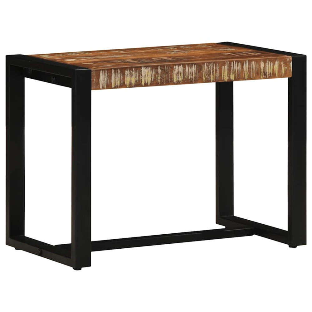 Produktbild för Bänk flerfärgad 60x35x45 cm massivt trä återvunnet