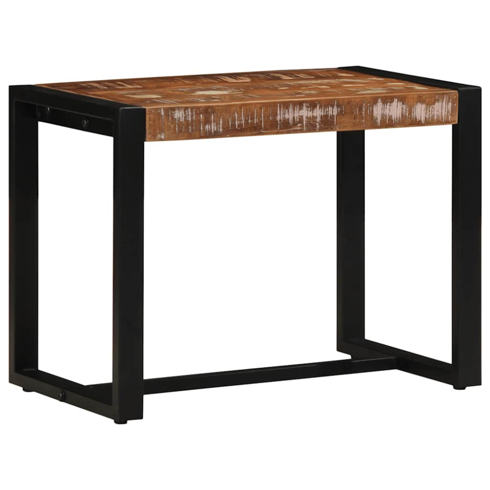 Produktbild för Bänk flerfärgad 60x35x45 cm massivt trä återvunnet