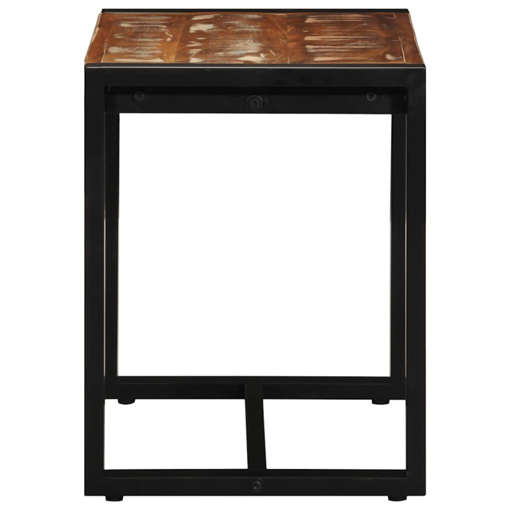 Produktbild för Bänk flerfärgad 60x35x45 cm massivt trä återvunnet