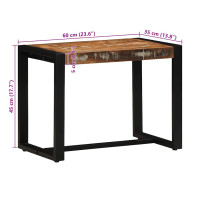 Produktbild för Bänk flerfärgad 60x35x45 cm massivt trä återvunnet