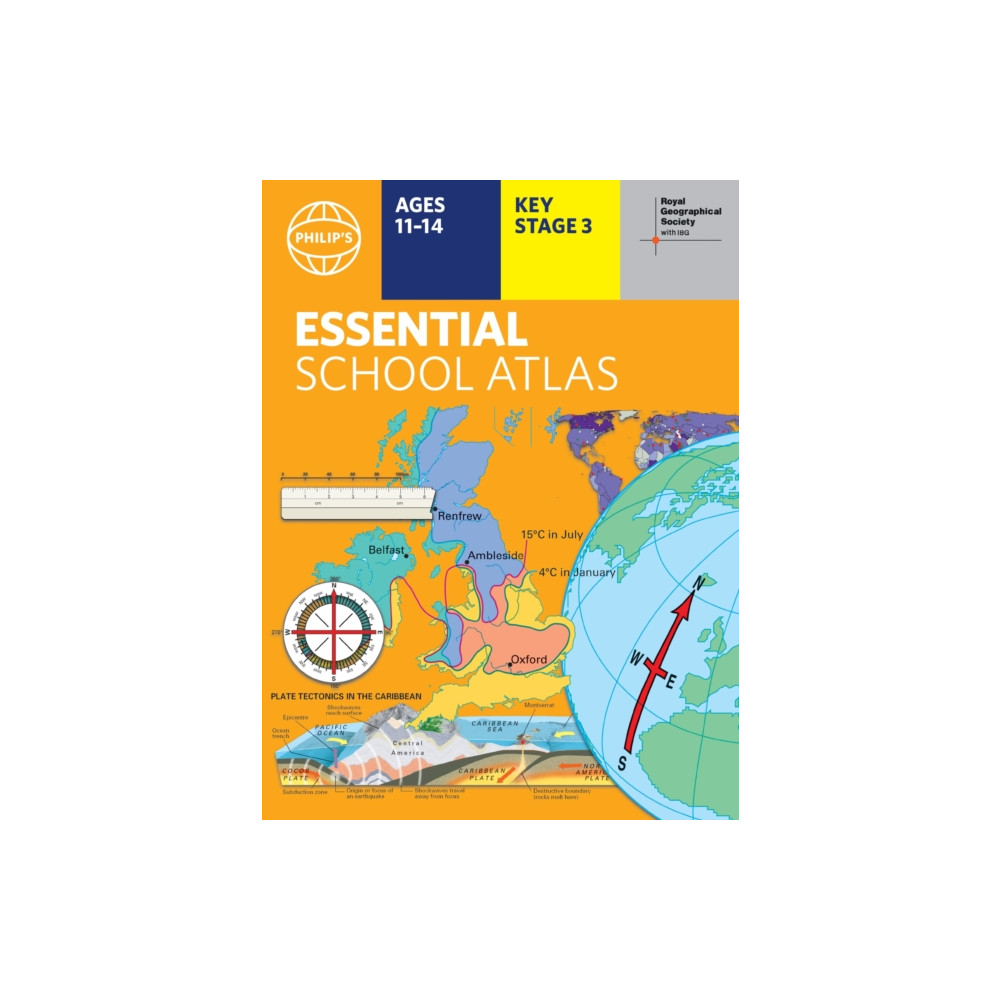 Produktbild för Philip's RGS Essential School Atlas (häftad, eng)