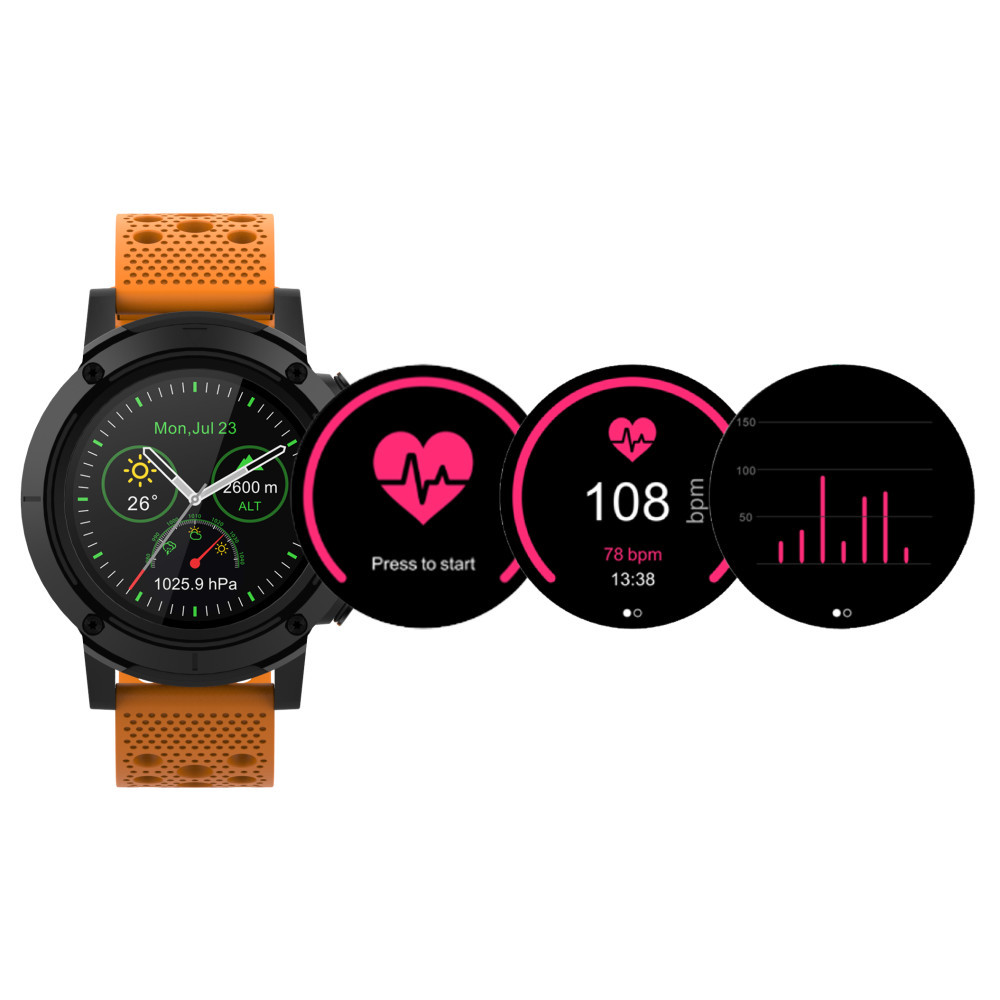 Produktbild för Denver SW-510ORANGE smartklocka och träningsklocka 3,3 cm (1.3") Pekskärm Svart GPS
