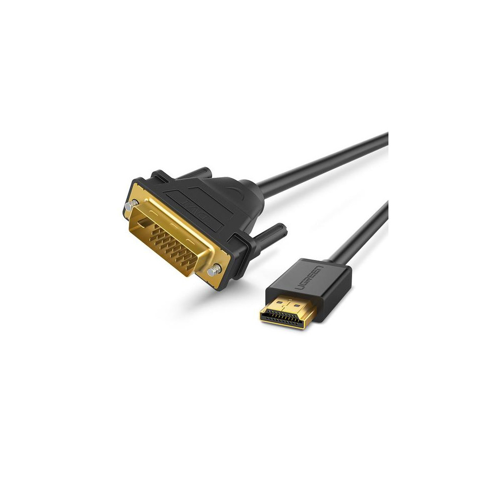 Produktbild för Ugreen 30116 videokabeladapter 1 m DVI HDMI Svart