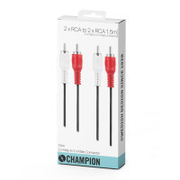 Produktbild för 2 RCA - 2 RCA Hane-Hane 1.5m