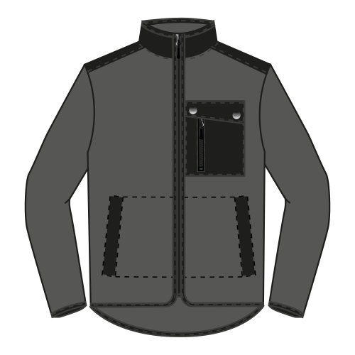 SouthWest 428 Paul fleece ms Dark Grey Herr