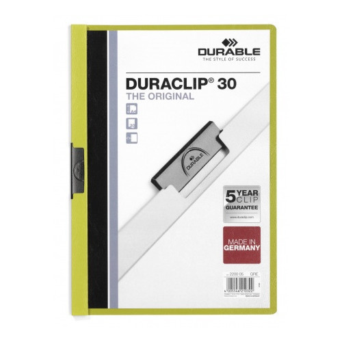 Durable Durable Duraclip 30 rapportomslag PVC Grön, Transparent