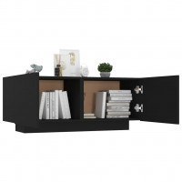 Produktbild för TV-skåp svart 100x35x40 cm spånskiva