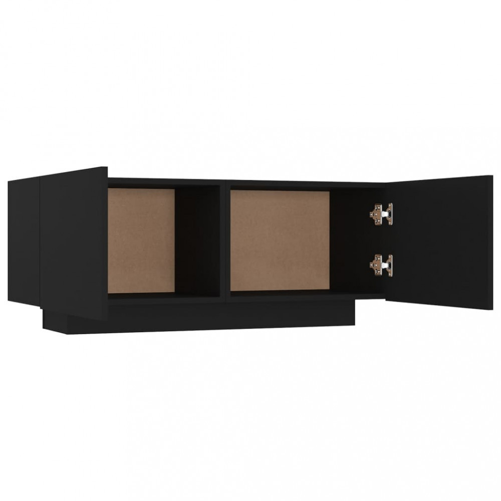 Produktbild för TV-skåp svart 100x35x40 cm spånskiva