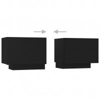 Produktbild för TV-skåp svart 100x35x40 cm spånskiva