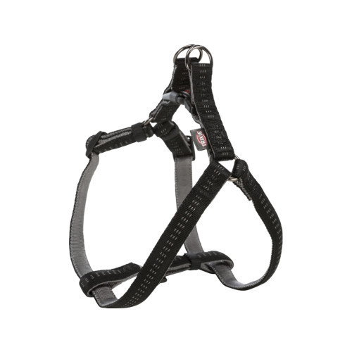 Trixie Trixie Softl. Eleg. One Touch sele, XL: 80–100 cm/25 mm, svart/grå