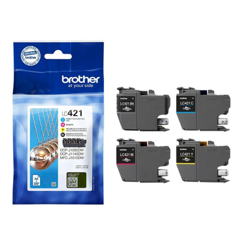 Brother Brother LC421 - 4-pack - svart, gul, cyan, magenta - original - bläckpatron