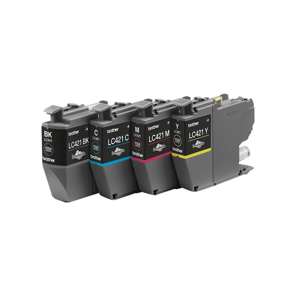 Produktbild för Brother LC421 - 4-pack - svart, gul, cyan, magenta - original - bläckpatron