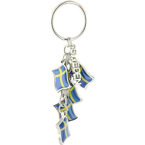 Nordic Souvenir Nyckelring Sweden 5 flaggor