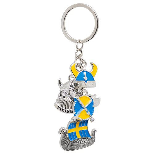 Nordic Souvenir Nyckelring Viking, skepp, sköld Sweden