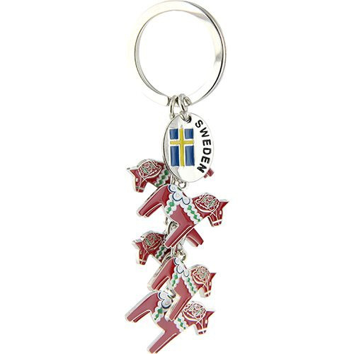 Nordic Souvenir Nyckelring 5 st Dalahästar Sweden