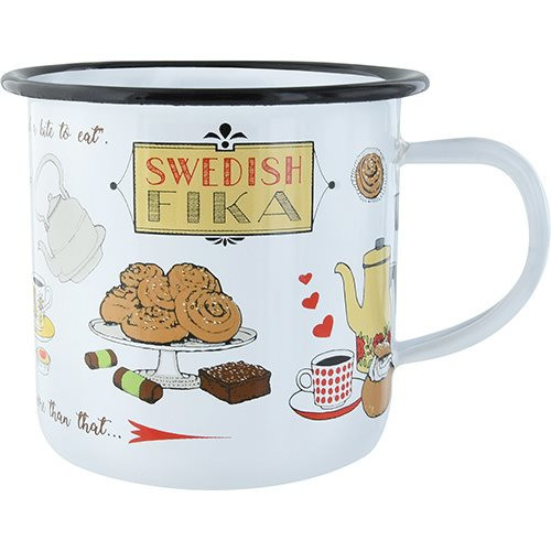 Nordic Souvenir Emaljmugg Swedish fika, 35cl