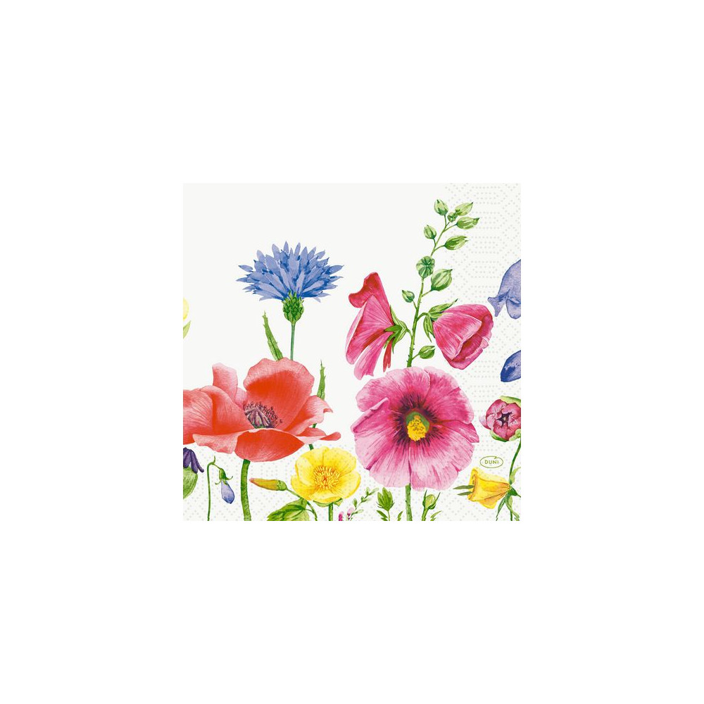 Produktbild för Servett DUNI Flowy 3-lags 33x33cm 50/fp