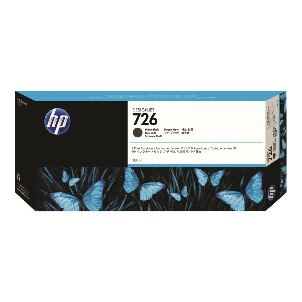Produktbild för HP 726 - mattsvart - original - DesignJet - bläckpatron
