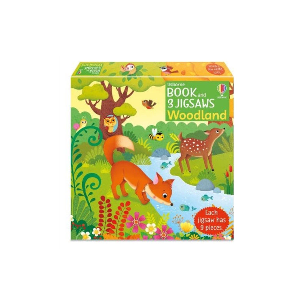 Produktbild för Usborne Book and 3 Jigsaws: Woodland (häftad, eng)