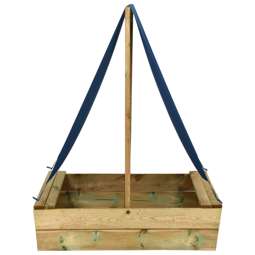 Produktbild för Sandlåda med tak 80x60x97,5 cm impregnerad furu