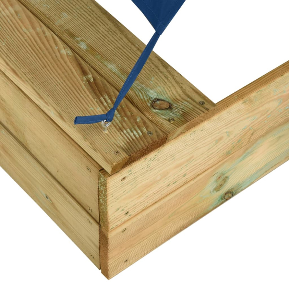 Produktbild för Sandlåda med tak 80x60x97,5 cm impregnerad furu