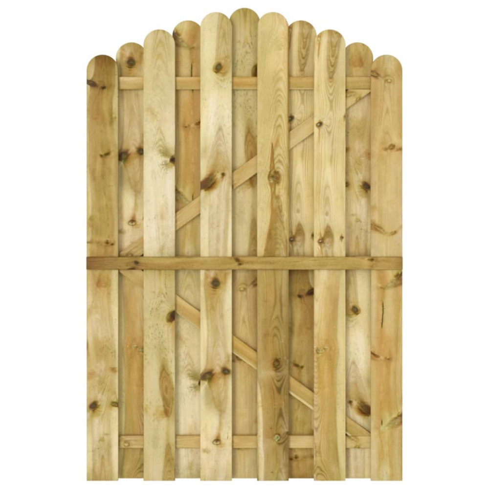 Produktbild för Trädgårdsgrind impregnerad furu 100x150 cm