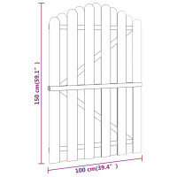 Produktbild för Trädgårdsgrind impregnerad furu 100x150 cm