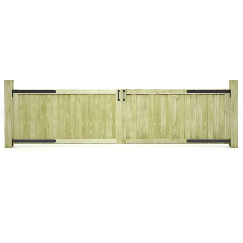 Produktbild för Trädgårdsgrindar 2 st impregnerad furu 300x75 cm