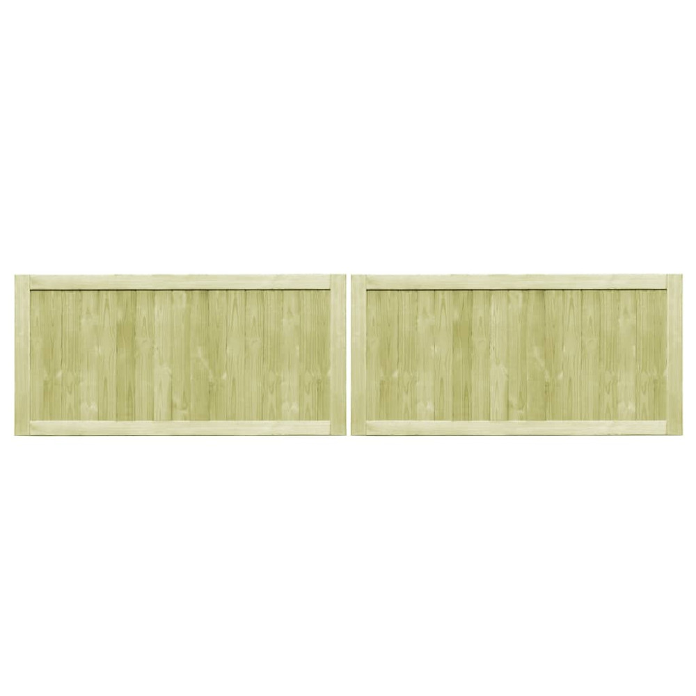 Produktbild för Trädgårdsgrindar 2 st impregnerad furu 300x75 cm