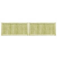 Produktbild för Trädgårdsgrindar 2 st impregnerad furu 300x75 cm