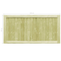 Produktbild för Trädgårdsgrindar 2 st impregnerad furu 300x75 cm