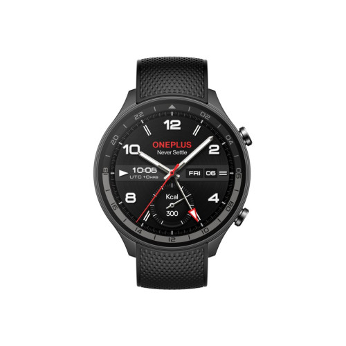 OnePlus OnePlus Watch 2R - aluminiumlegering - smart klocka med rem - 32 GB - grå kanonmetall