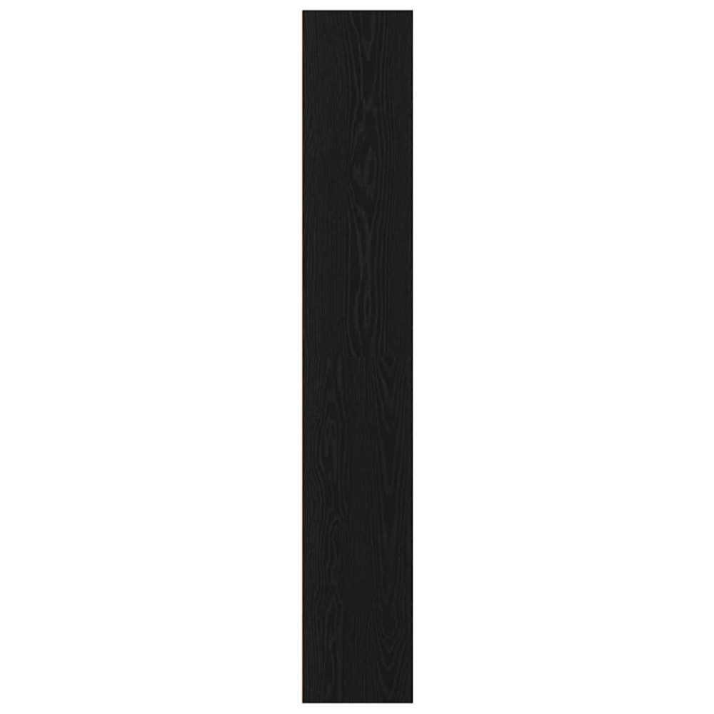 Produktbild för Bokhylla svart ek 80x30x189 cm konstruerat trä