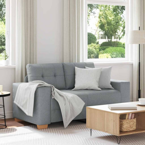 vidaXL Loveseat soffa ljusgrå 160x77x82 cm tyg