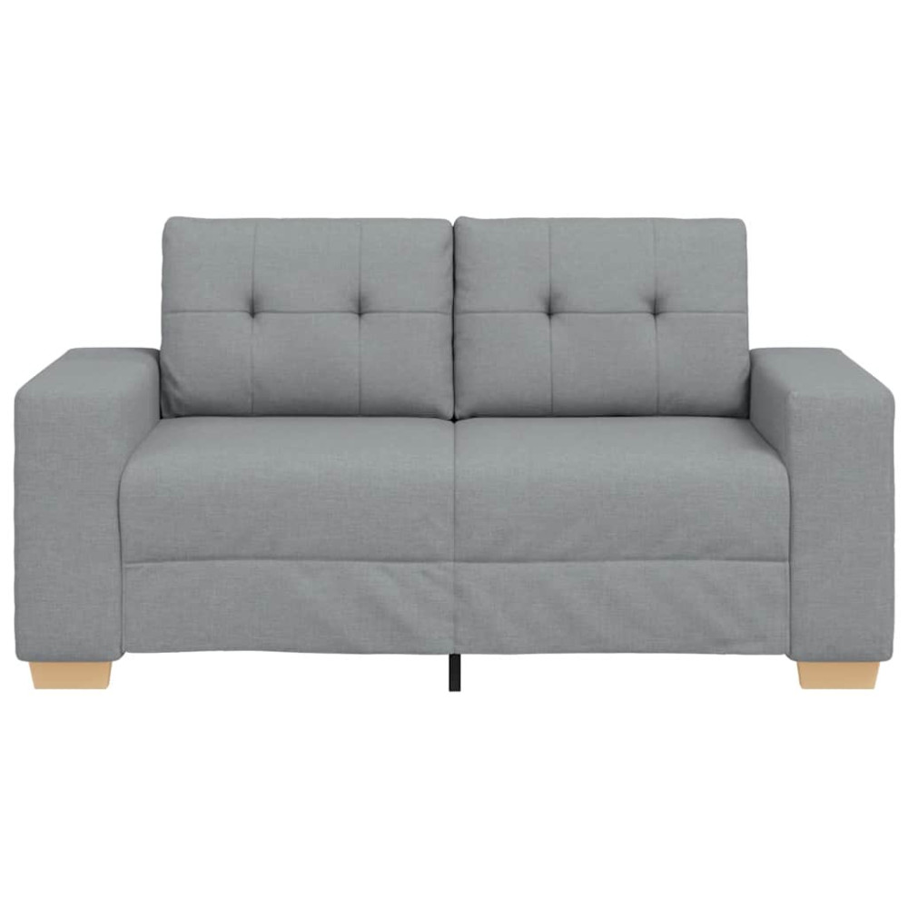 Produktbild för Loveseat soffa ljusgrå 160x77x82 cm tyg