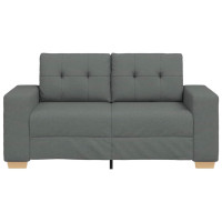 Produktbild för Loveseat soffa mörkgrå 160x77x82 cm tyg