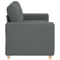 Produktbild för Loveseat soffa mörkgrå 160x77x82 cm tyg