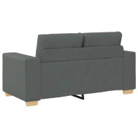 Produktbild för Loveseat soffa mörkgrå 160x77x82 cm tyg
