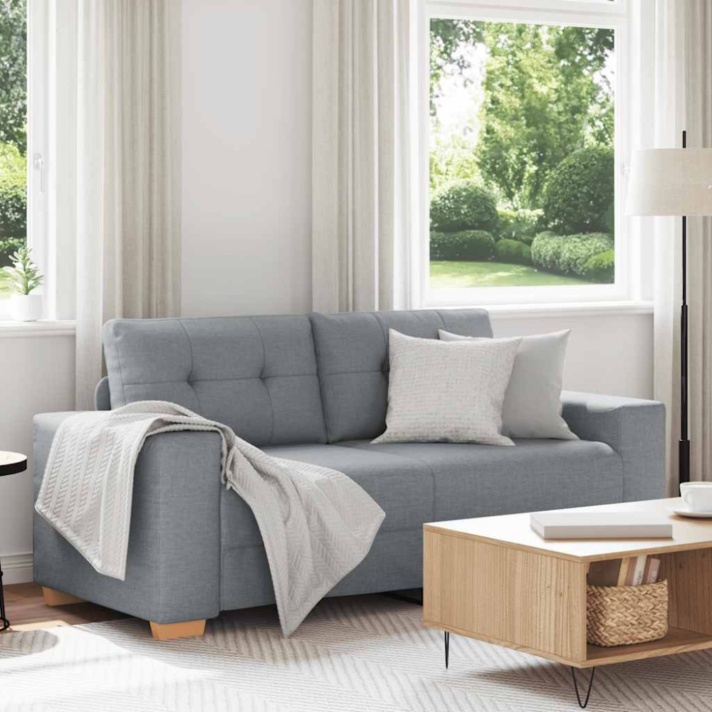 Produktbild för Loveseat soffa ljusgrå 180x77x82 cm tyg