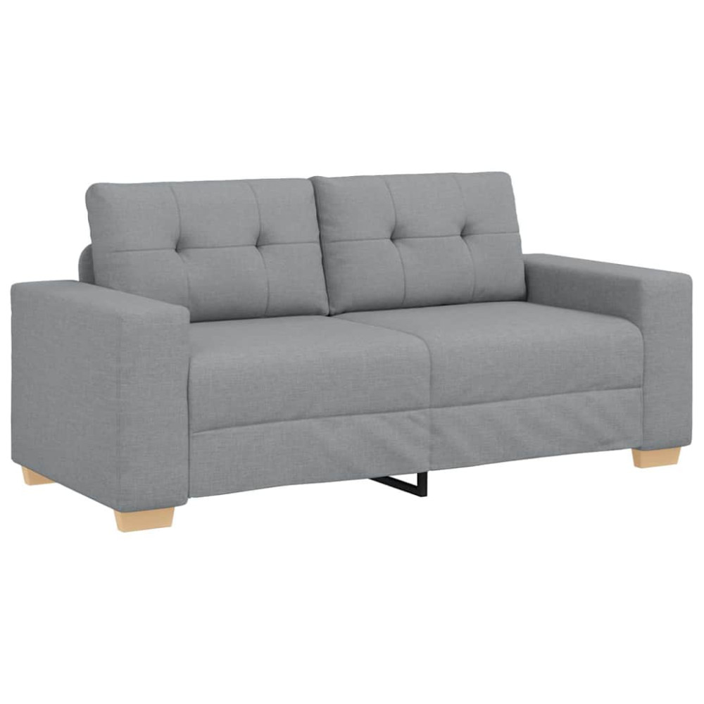 Produktbild för Loveseat soffa ljusgrå 180x77x82 cm tyg